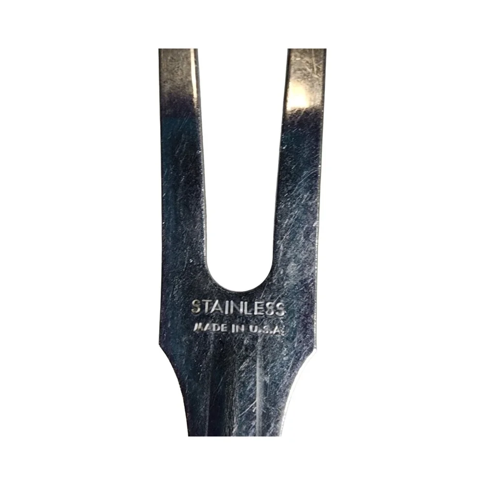 Vintage Stainless Steel Carving Fork  Handle Made‎ in USA 9.5 Inch